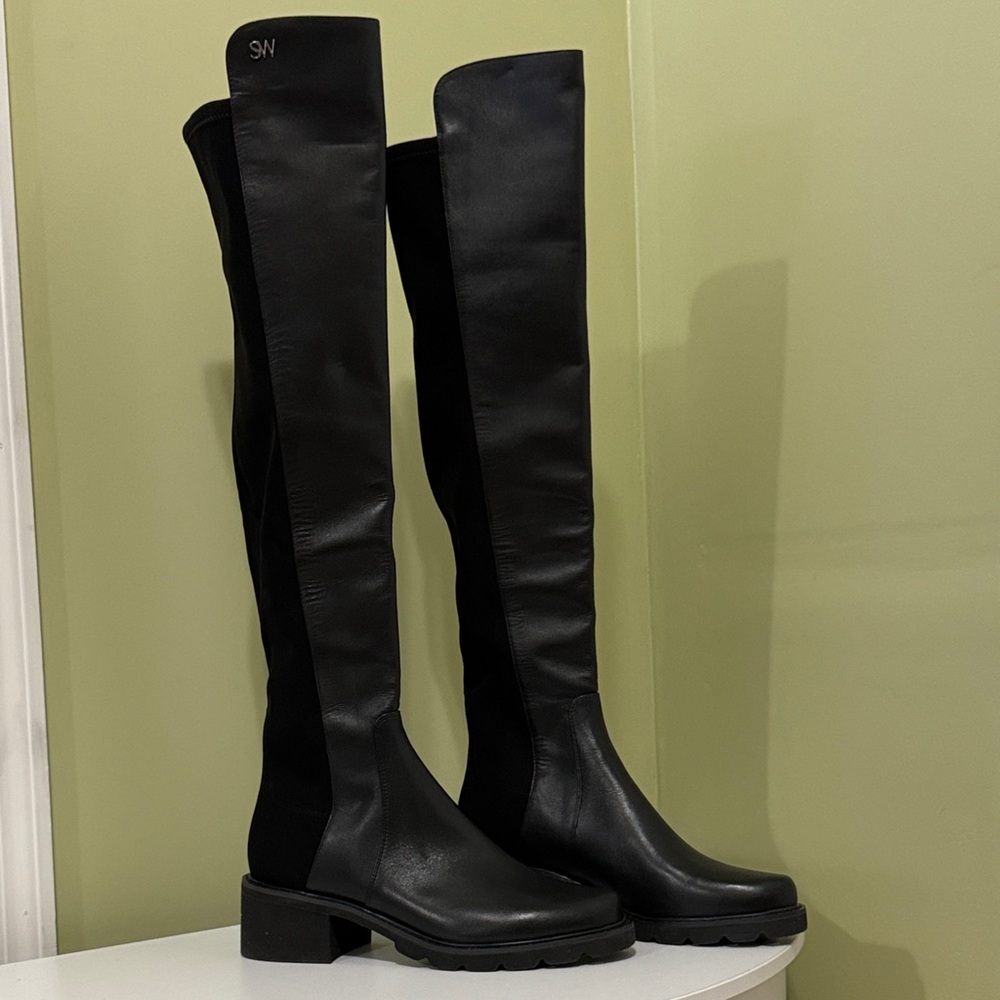 Stuart Weitzman Black Over-the-Knee Boots size 7 women H14N1